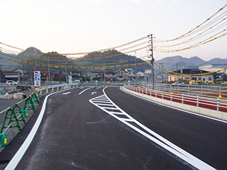 米子駅陰田線舗装工事